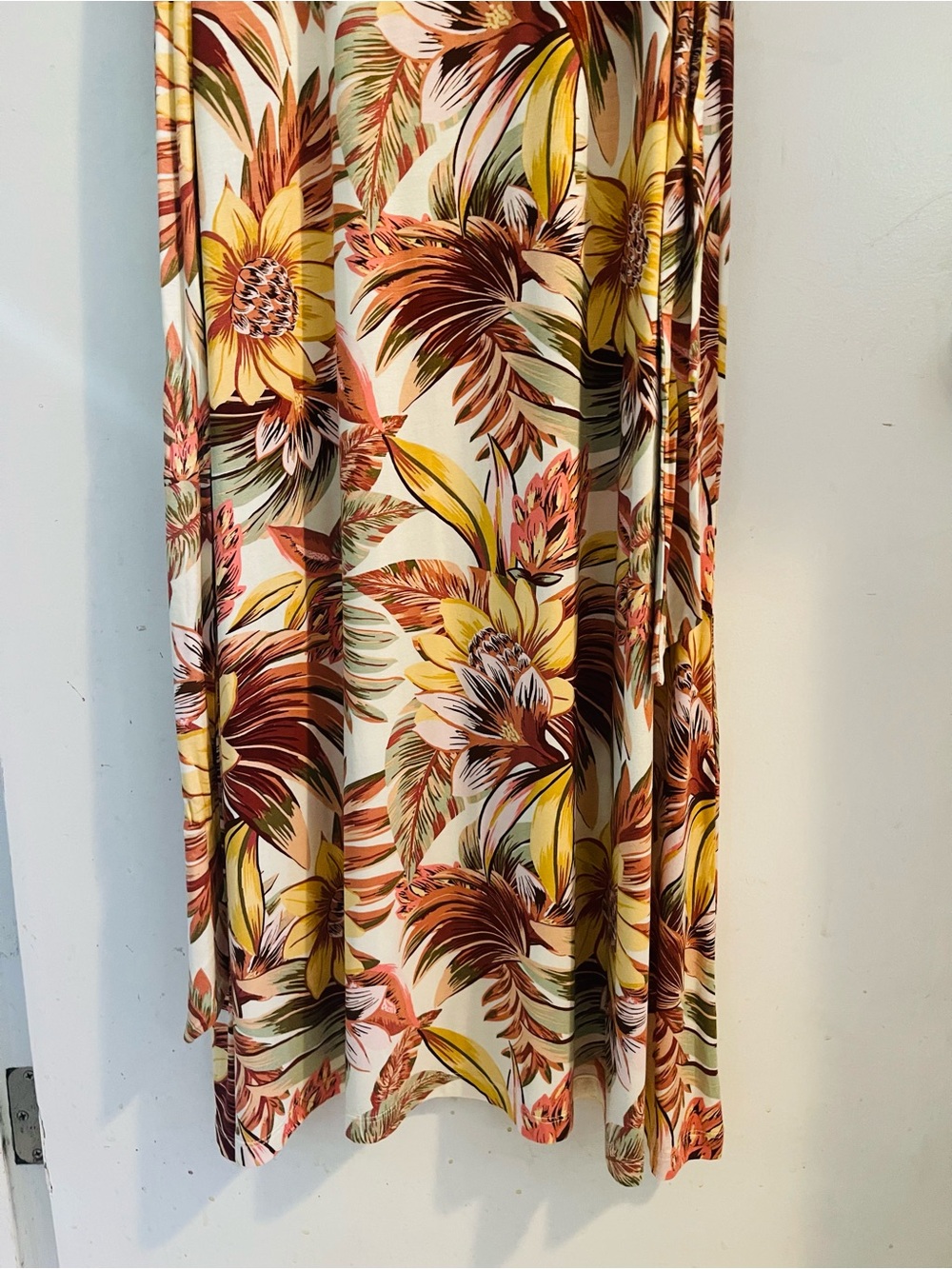 Caribbean Joe Tan, Pink, Yellow, Orange Tropical Print Dress - Picture 2 of 4